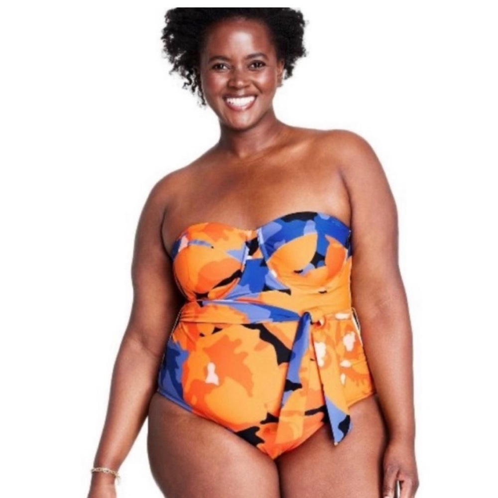 New! Tabitha Brown for Target Floral Strapless Swimsuit